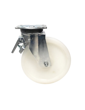 ROULETTE DE MANUTENTION PIVOTANTE À FREIN RENFORCÉE EN NYLON DIAMÈTRE 250 MM CHARGE 1000KG - S78N 250AF