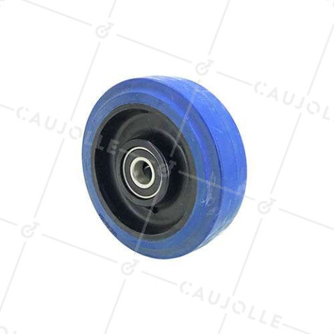 NON-MARKING ELASTIC PALLET TRUCK WHEEL DIAMETER 160 MM MAX LOAD 450 KG 20 MM BORE WITH BALL-BEARINGS - S2015 160 • Caujolle