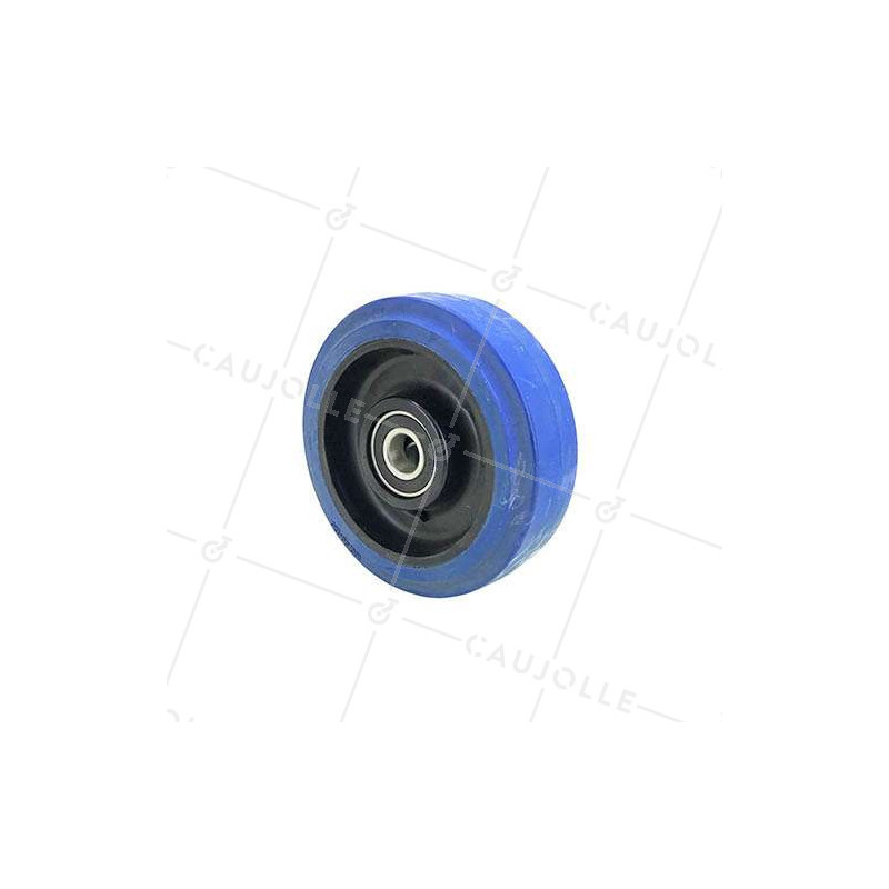 ROUE INDUSTRIELLE ELASTIQUE NON TACHANTE ROULEMENT À BILLES DIAMÈTRE 160 MM CHARGE 450 KG - S2015 160