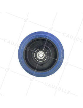 ROUE INDUSTRIELLE ELASTIQUE NON TACHANTE ROULEMENT À BILLES DIAMÈTRE 160 MM CHARGE 450 KG - S2015 160