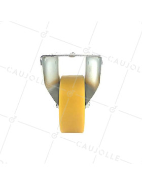 ROULETTE FIXE EN POLYURÉTHANE JANTE ALUMINIUM DIAMÈTRE 100 MM CHARGE 200KG - S75AR 100
