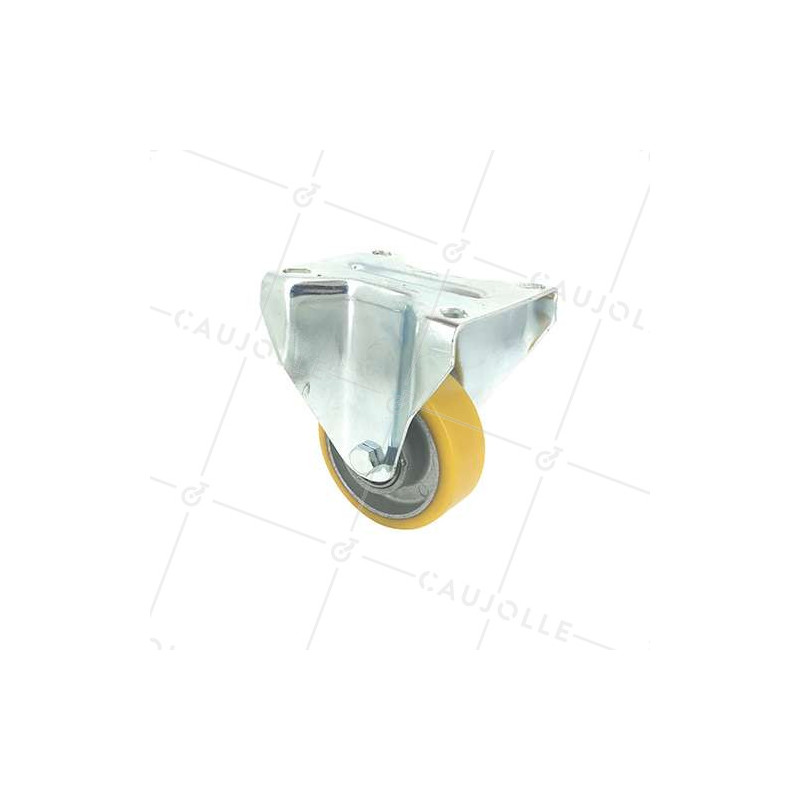 ROULETTE PIVOTANTE EN POLYURÉTHANE JANTE ALUMINIUM DIAMÈTRE 80 MM CHARGE 180KG - S74AR 80
