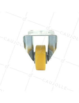 ROULETTE FIXE EN POLYURÉTHANE JANTE ALUMINIUM DIAMÈTRE 80 MM CHARGE 180KG - S75AR 80