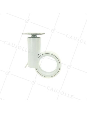 BLACK FUTURIST DESIGN CASTOR WITH FIXING PLATE 65 MM DIAMETER 50 KG MAX LOAD - GRAVITY65PN
