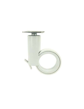 BLACK FUTURIST DESIGN CASTOR WITH FIXING PLATE 65 MM DIAMETER 50 KG MAX LOAD - GRAVITY65PN