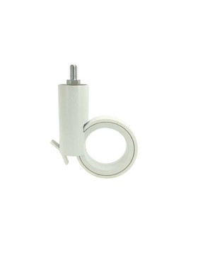 ROULETTE FUTURISTE BLANCHE À TIGE FILETÉE DE 8 MM DIAMÈTRE 65 MM CHARGE 30KG  - GRAVITY65TFW8