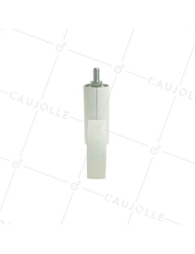 ROULETTE FUTURISTE BLANCHE À TIGE FILETÉE DE 8 MM DIAMÈTRE 65 MM CHARGE 30KG  - GRAVITY65TFW8