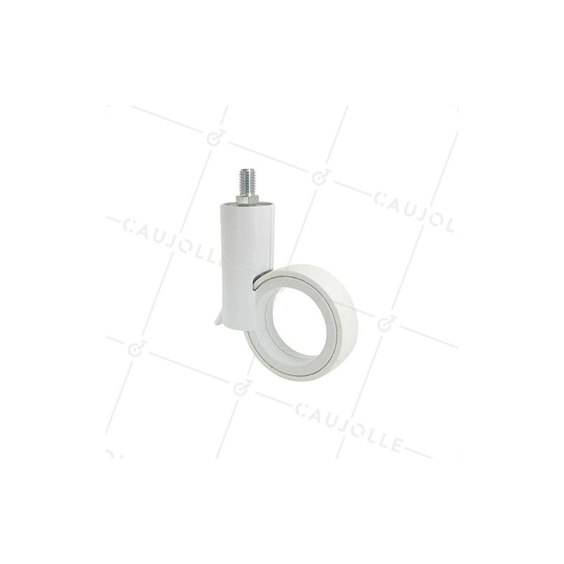BLACK FUTURIST DESIGN CASTOR WITH 10 MM THREADED STEM 65 MM DIAMETER 50 KG MAX LOAD - GRAVITY65TFN10