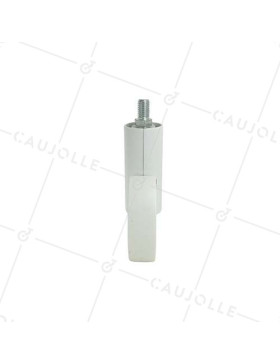 ROULETTE FUTURISTE BLANCHE À TIGE FILETÉE DE 10 MM DIAMÈTRE 65 MM CHARGE 30KG  - GRAVITY65TFW10