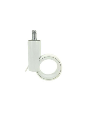 ROULETTE FUTURISTE BLANCHE  À TIGE LISSE DE 11 MM DIAMÈTRE 65 MM CHARGE 30KG - GRAVITY65TLW11