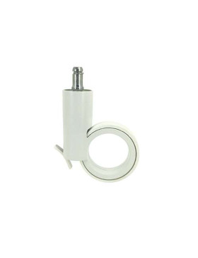 ROULETTE FUTURISTE BLANCHE  À TIGE LISSE DE 11 MM DIAMÈTRE 65 MM CHARGE 30KG - GRAVITY65TLW11