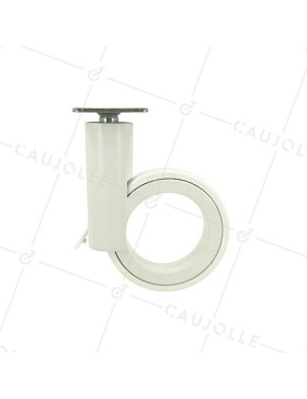BLACK FUTURIST DESIGN CASTOR WITH FIXING PLATE 90 MM DIAMETER 50 KG MAX LOAD - GRAVITY90PN