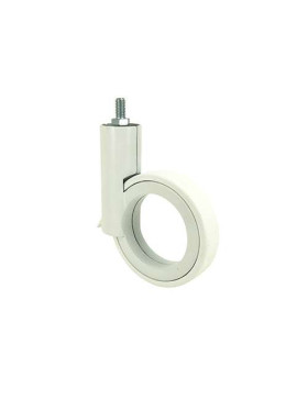 BLACK FUTURIST DESIGN CASTOR WITH 8 MM THREADED STEM 90 MM DIAMETER 50 KG MAX LOAD - GRAVITY90TFN8