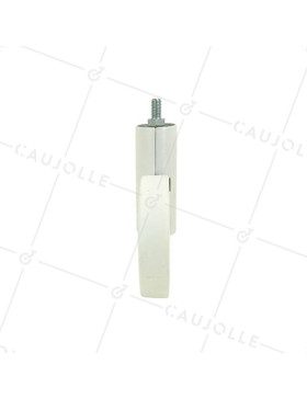 ROULETTE FUTURISTE BLANCHE À TIGE FILETÉE DE 8 MM DIAMÈTRE 90 MM CHARGE 35KG - GRAVITY90TFW8