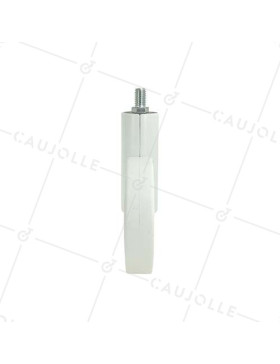 ROULETTE FUTURISTE BLANCHE À TIGE FILETÉE DE 10 MM DIAMÈTRE 90 MM CHARGE 35KG - GRAVITY90TFW10