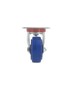 Industrial usage castor wheel swivel 100 mm diameter blue rubber 1