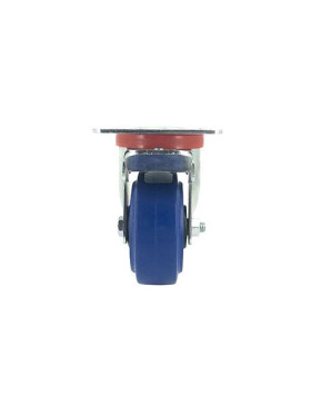 SWIVEL CASTOR IN SUPPLE RUBBER 80 MM DIAMETER MAX LOAD 130 KG