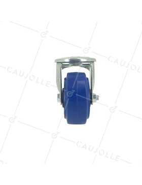 SWIVEL CASTOR IN SUPPLE RUBBER 80 MM DIAMETER MAX LOAD 130 KG