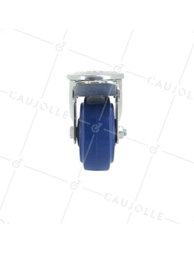 SWIVEL CASTOR IN SUPPLE RUBBER 80 MM DIAMETER MAX LOAD 130 KG