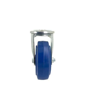 SWIVEL CASTOR IN SUPPLE RUBBER 80 MM DIAMETER MAX LOAD 130 KG