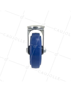 ROULETTE À OEIL EN CAOUTCHOUC SUPER ÉLASTIQUE DIAMÈTRE 125 MM CHARGE 130 KG À FIXATION DE 12 MM - S06NS125