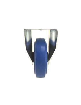 Industrial usage castor wheel no-swivel 125 mm diameter blue rubber 1
