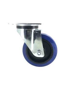 ROULETTE INDUSTRIELLE CAOUTCHOUC SUPER ÉLASTIQUE NON TACHANTE DIAMÈTRE 160 MM CHARGE 200 KG - S74NS160