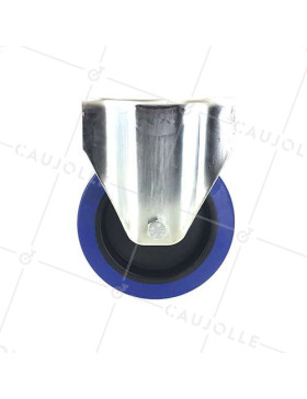 Industrial usage castor wheel swivel 100 mm diameter blue rubber S2NS