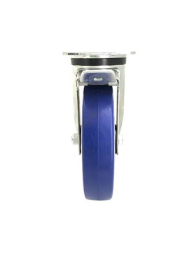 Industrial usage castor wheel swivel 100 mm diameter blue rubber S2NS