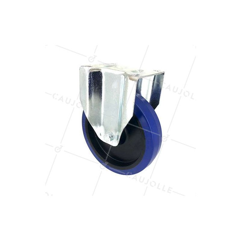 Industrial usage castor wheel swivel 100 mm diameter blue rubber S2NS