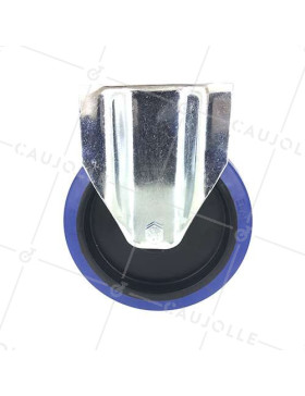 Industrial usage castor wheel swivel 100 mm diameter blue rubber S2NS
