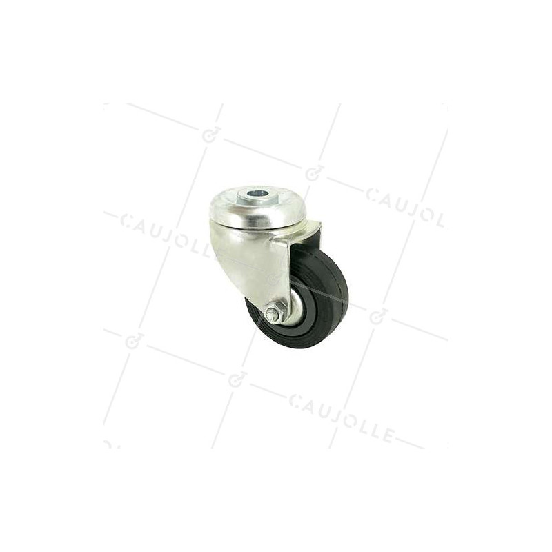 Rubber castor wheel with plate 50 mm diameter S2C 
