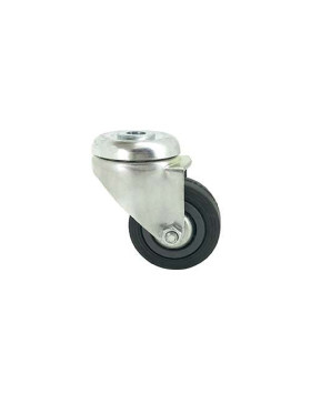 Rubber castor wheel with plate 50 mm diameter S2C 