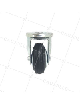 Rubber castor wheel with plate 80 mm diameter S2C 