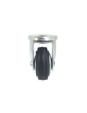 Rubber castor wheel with plate 80 mm diameter S2C 