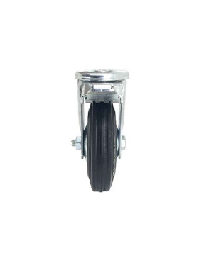Handling wheel with eye and rubber brake diameter 125 mm