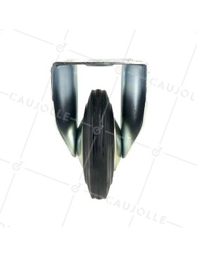 ROULETTE INDUSTRIELLE RENFORCÉE FIXE EN CAOUTCHOUC DIAMÈTRE 160 MM CHARGE 200 KG - S75C160