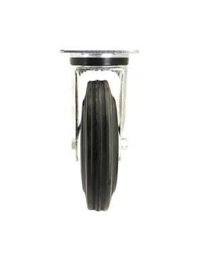 ROULETTE INDUSTRIELLE À PLATINE CAOUTCHOUC DIAMETRE 200 MM CHARGE 200 KG - S74C200