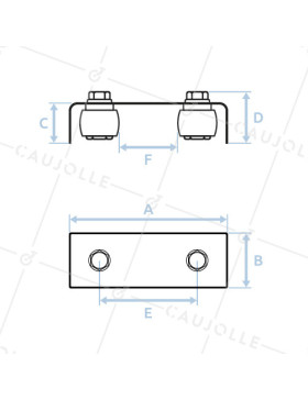GUIDE POUR PORTAIL COULISSANT DE 30 MM A 48 MM DE LARGEUR
