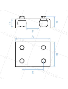 GUIDE POUR PORTAIL COULISSANT DE 40 MM À 44 MM DE LARGEUR