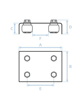 GUIDE POUR PORTAIL COULISSANT DE 28 MM À 52 MM D'ÉPAISSEUR