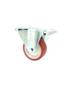 ROULETTE DE MANUTENTION EN POLYURÉTHANE ROUGE DIAMÈTRE 80 MM CHARGE 200 KG - S2NP 80