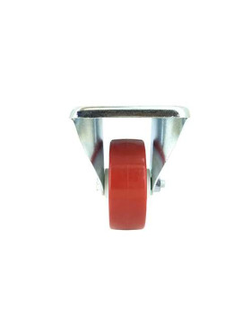 ROULETTE DE MANUTENTION EN POLYURÉTHANE ROUGE DIAMÈTRE 80 MM CHARGE 200 KG - S2NP 80