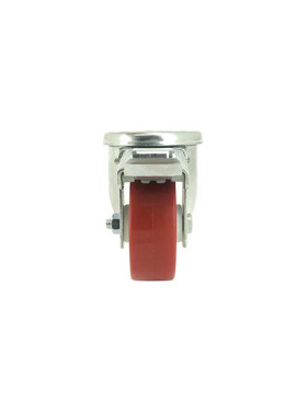ROULETTE DE MANUTENTION EN POLYURÉTHANE ROUGE DIAMÈTRE 80 MM CHARGE 200 KG - S2NP 80