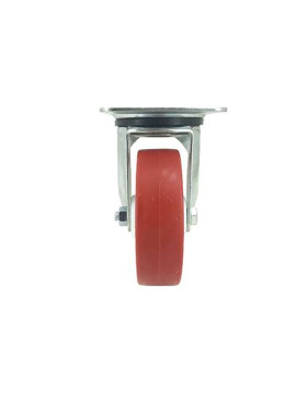 ROULETTE DE MANUTENTION EN POLYURÉTHANE ROUGE DIAMÈTRE 80 MM CHARGE 200 KG - S2NP 80