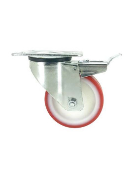 ROULETTE DE MANUTENTION EN POLYURÉTHANE ROUGE DIAMÈTRE 80 MM CHARGE 200 KG - S2NP 80