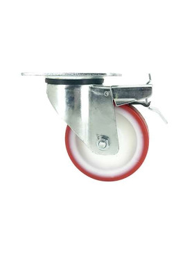 ROULETTE DE MANUTENTION EN POLYURÉTHANE ROUGE DIAMÈTRE 80 MM CHARGE 200 KG - S2NP 80