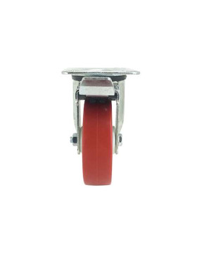 ROULETTE DE MANUTENTION EN POLYURÉTHANE ROUGE DIAMÈTRE 80 MM CHARGE 200 KG - S2NP 80