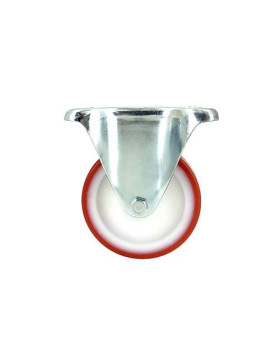 ROULETTE DE MANUTENTION EN POLYURÉTHANE ROUGE DIAMÈTRE 80 MM CHARGE 200 KG - S2NP 80