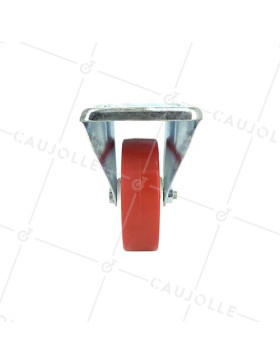 ROULETTE DE MANUTENTION EN POLYURÉTHANE ROUGE DIAMÈTRE 80 MM CHARGE 200 KG - S2NP 80